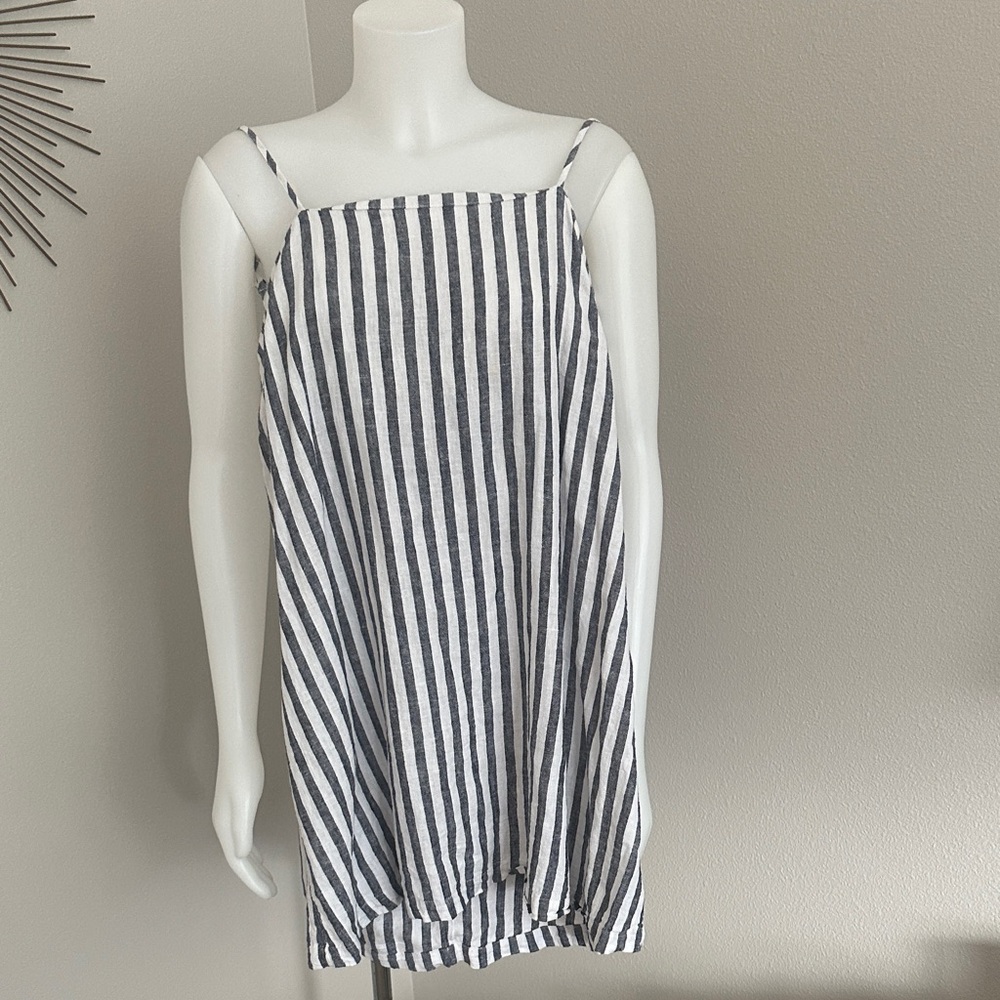 a new day Navy and White Striped Mini Dress